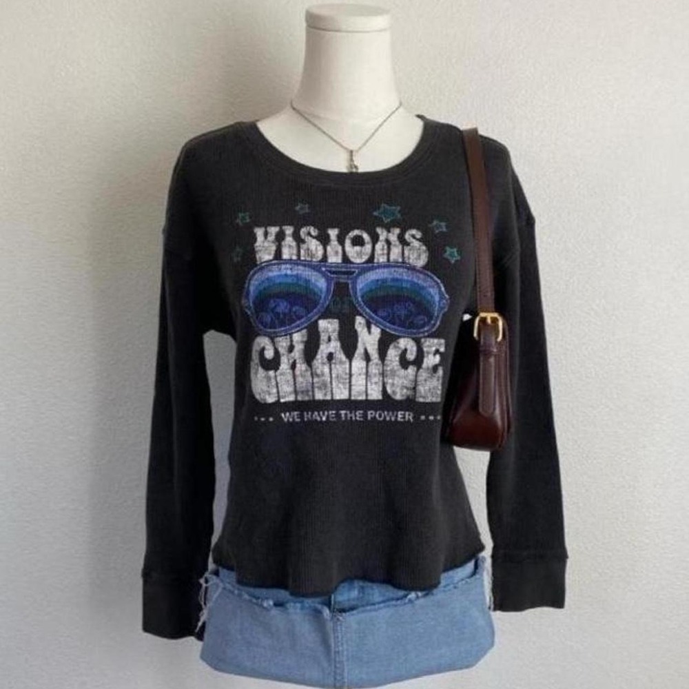 Anthropologie Sharlene Perkins Visions Of Change Graphic Thermal Top